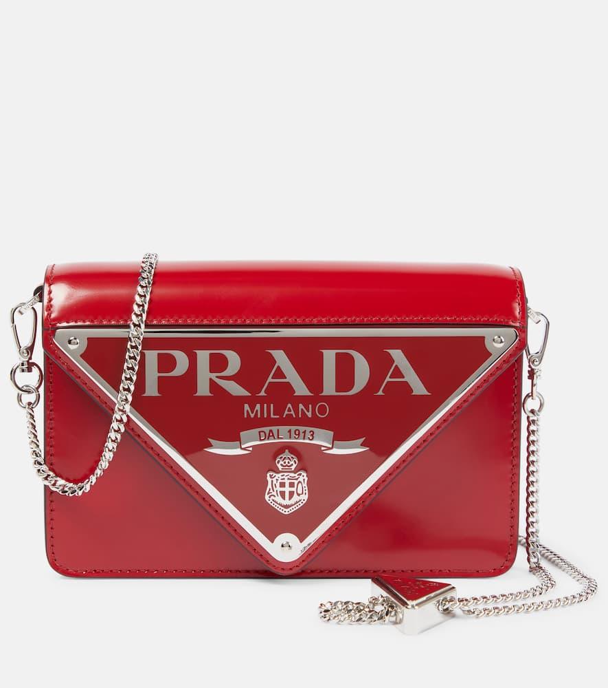 prada small logo leather crossbody bag