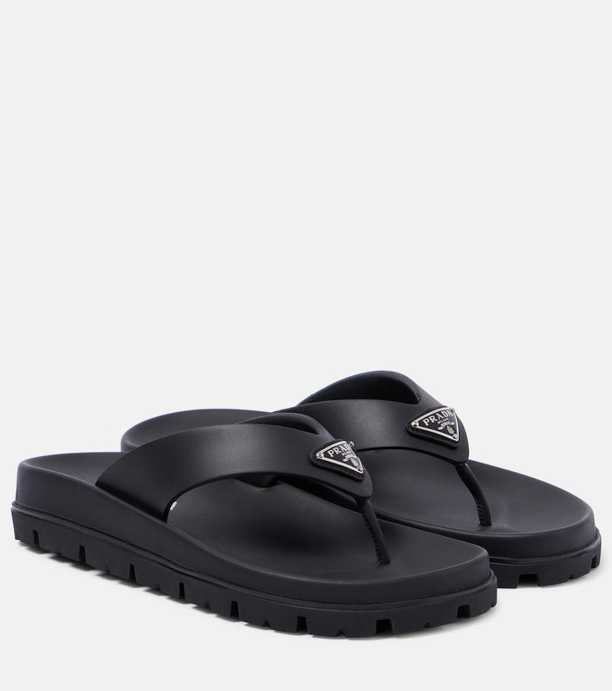 prada soft cage vinyl thong sandals