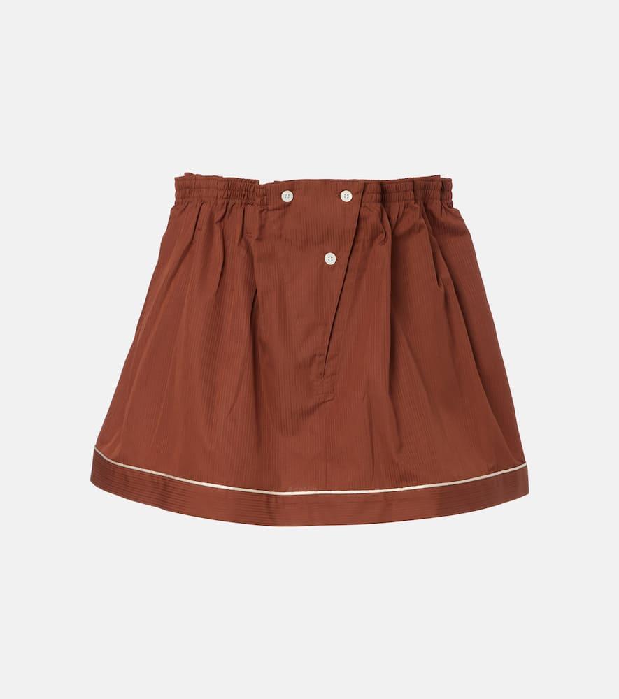 prada striped cotton miniskirt