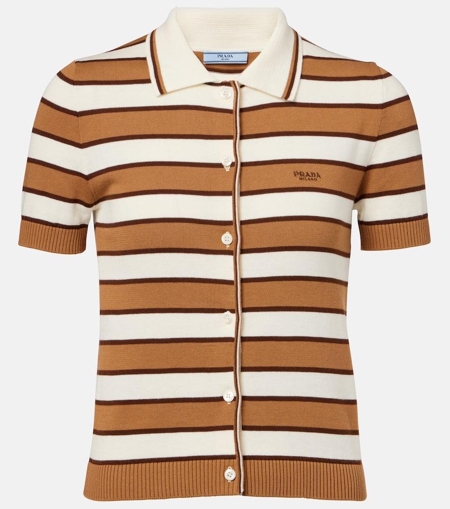 prada striped cotton top