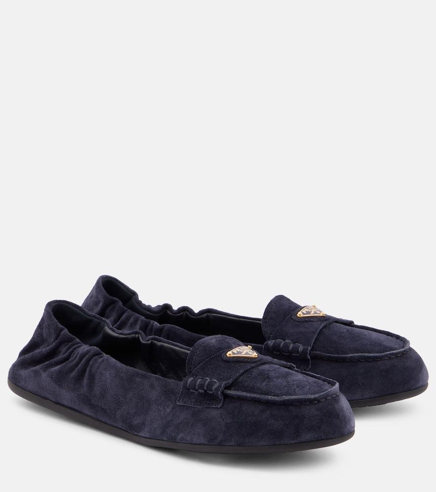 prada suede loafers