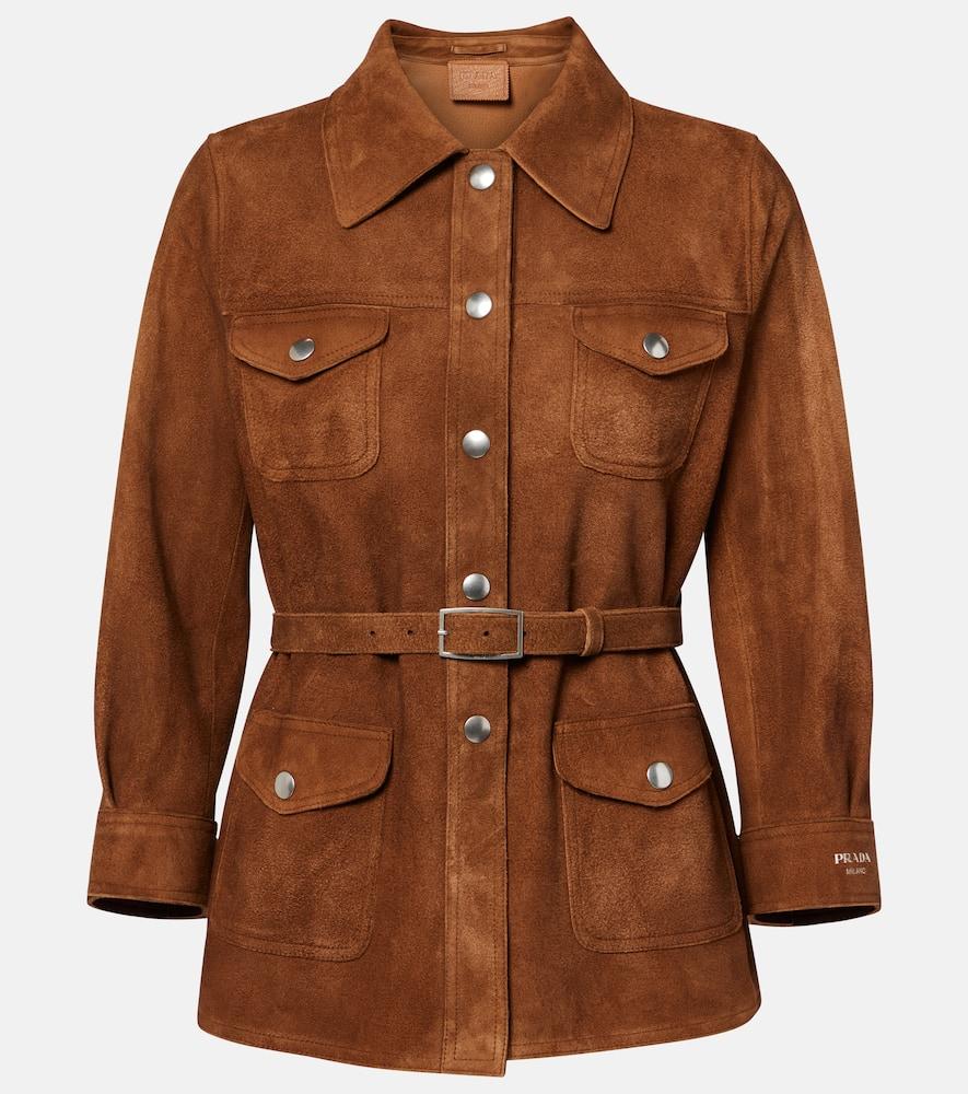 prada suede overshirt