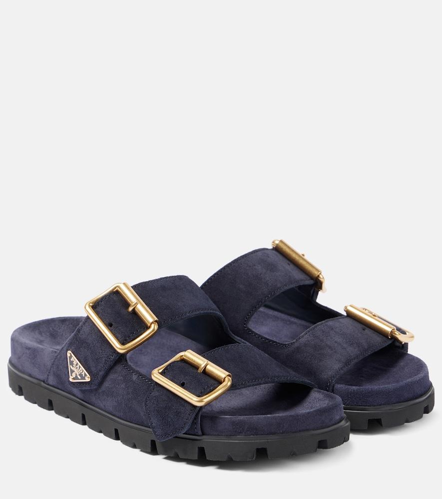 prada suede sandals