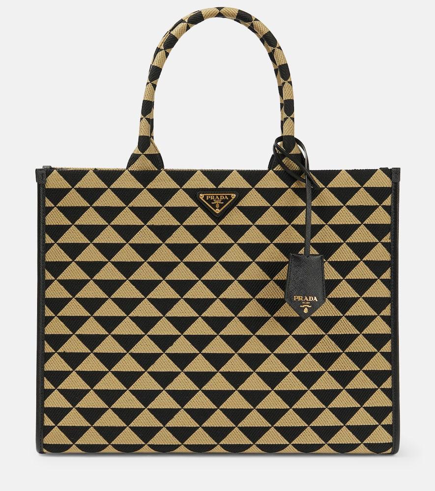 prada symbole jacquard tote