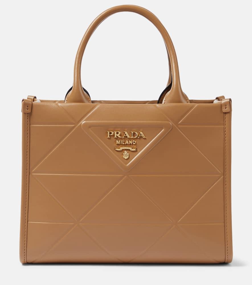 prada symbole mini leather tote bag