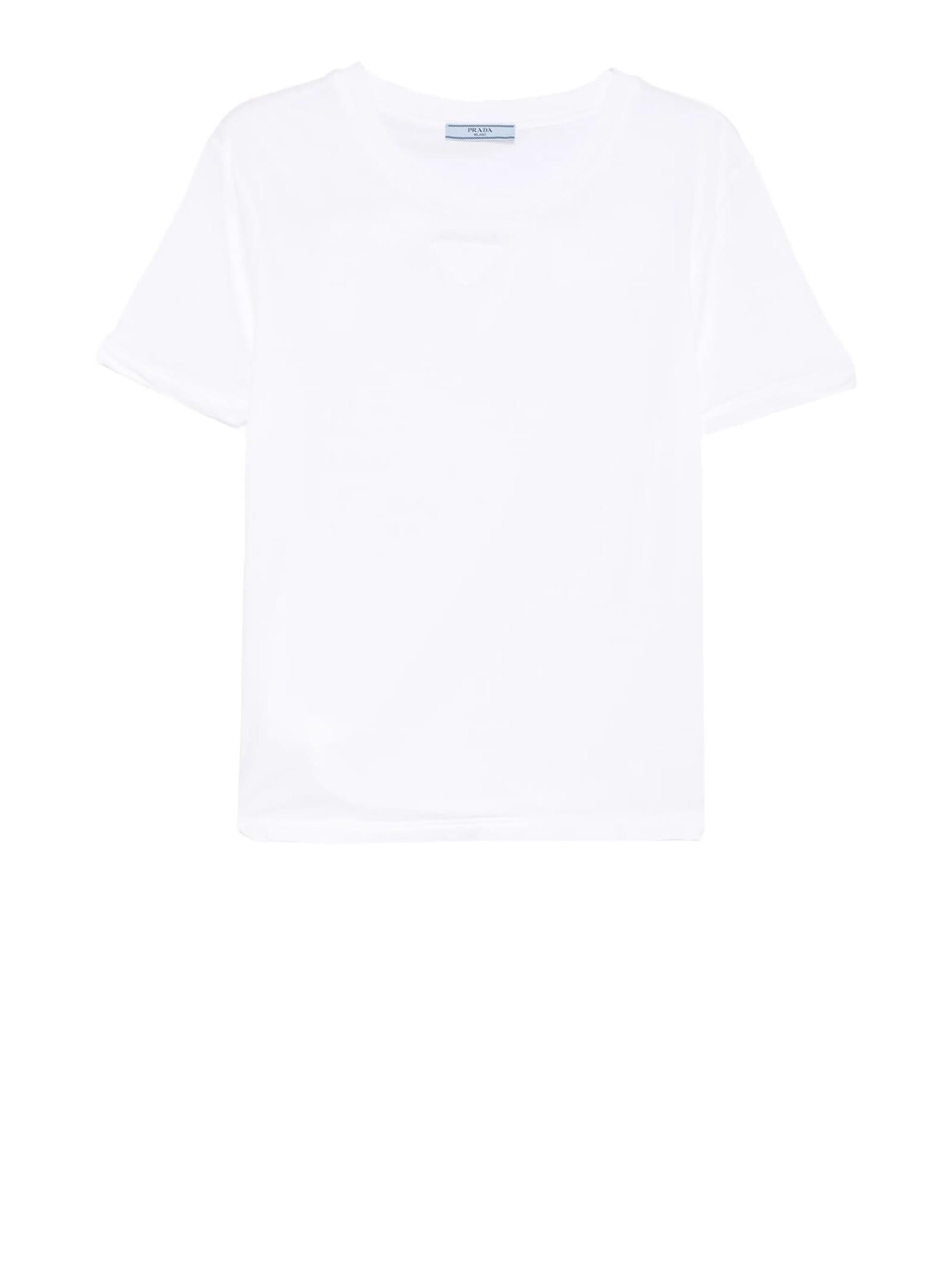 prada t-shirts and polos white