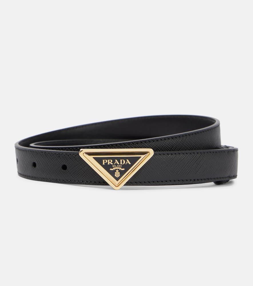 prada triangle saffiano leather belt