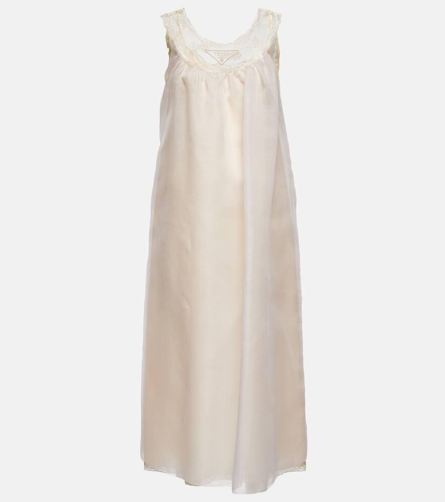 prada tulle midi dress