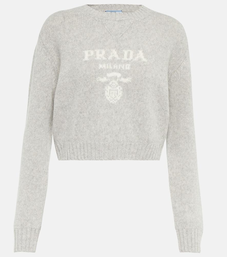 prada virgin wool and cashmere cropped sweater