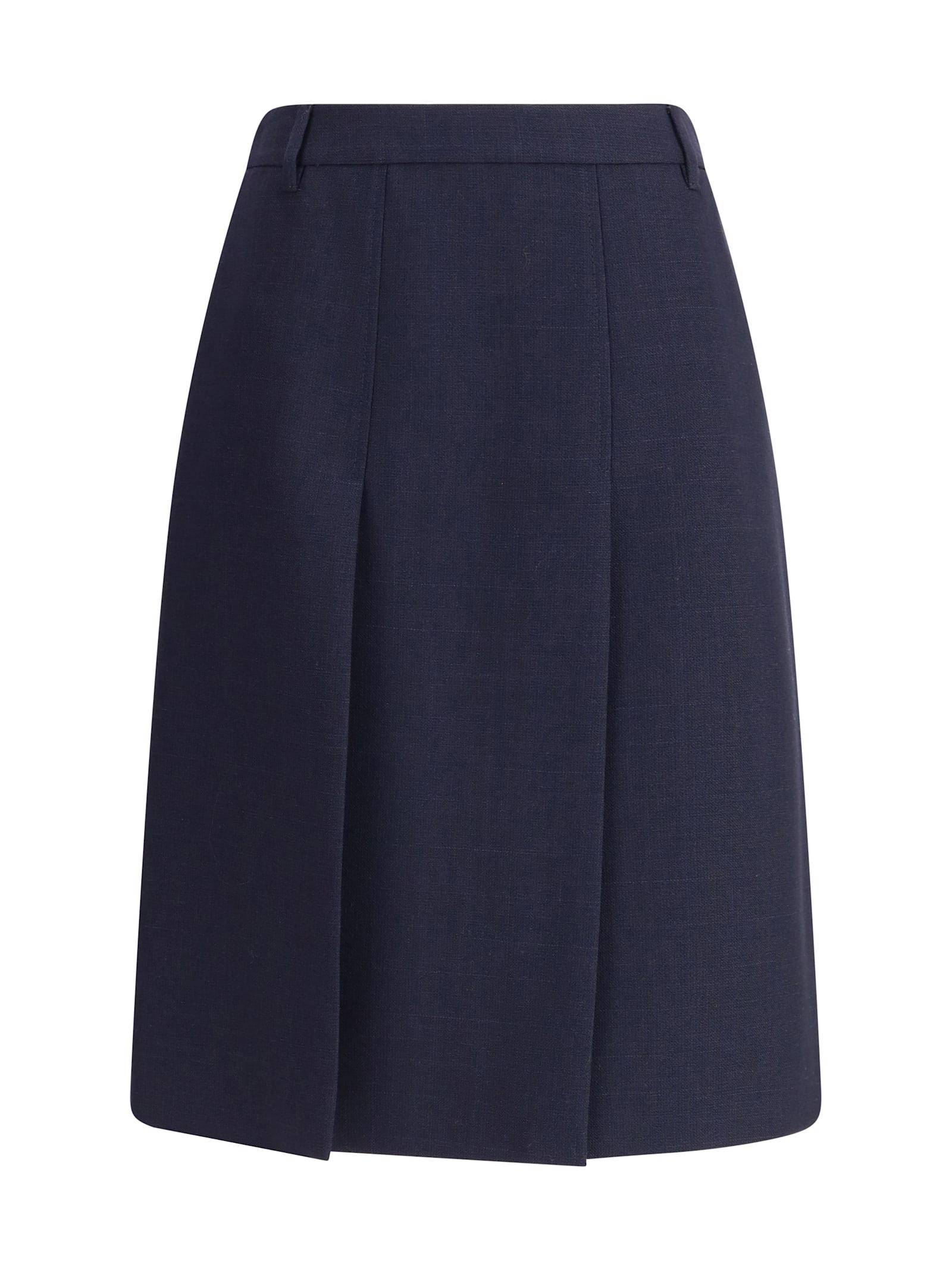 prada virgin wool midi skirt