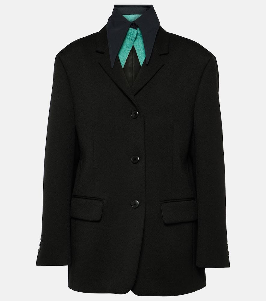 prada wool gabardine blazer