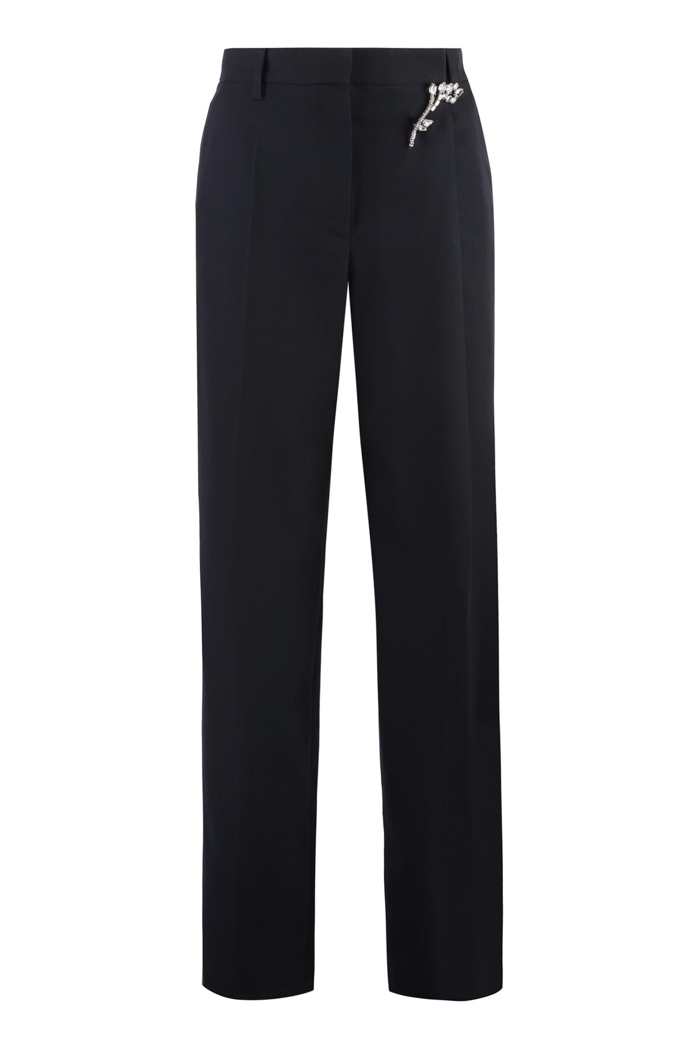 prada wool gabardine trousers