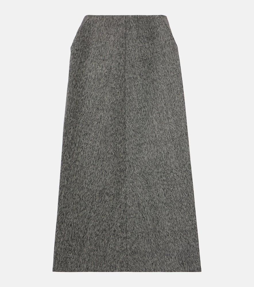 prada wool maxi skirt