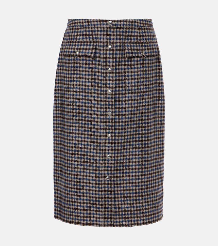 prada wool pencil skirt