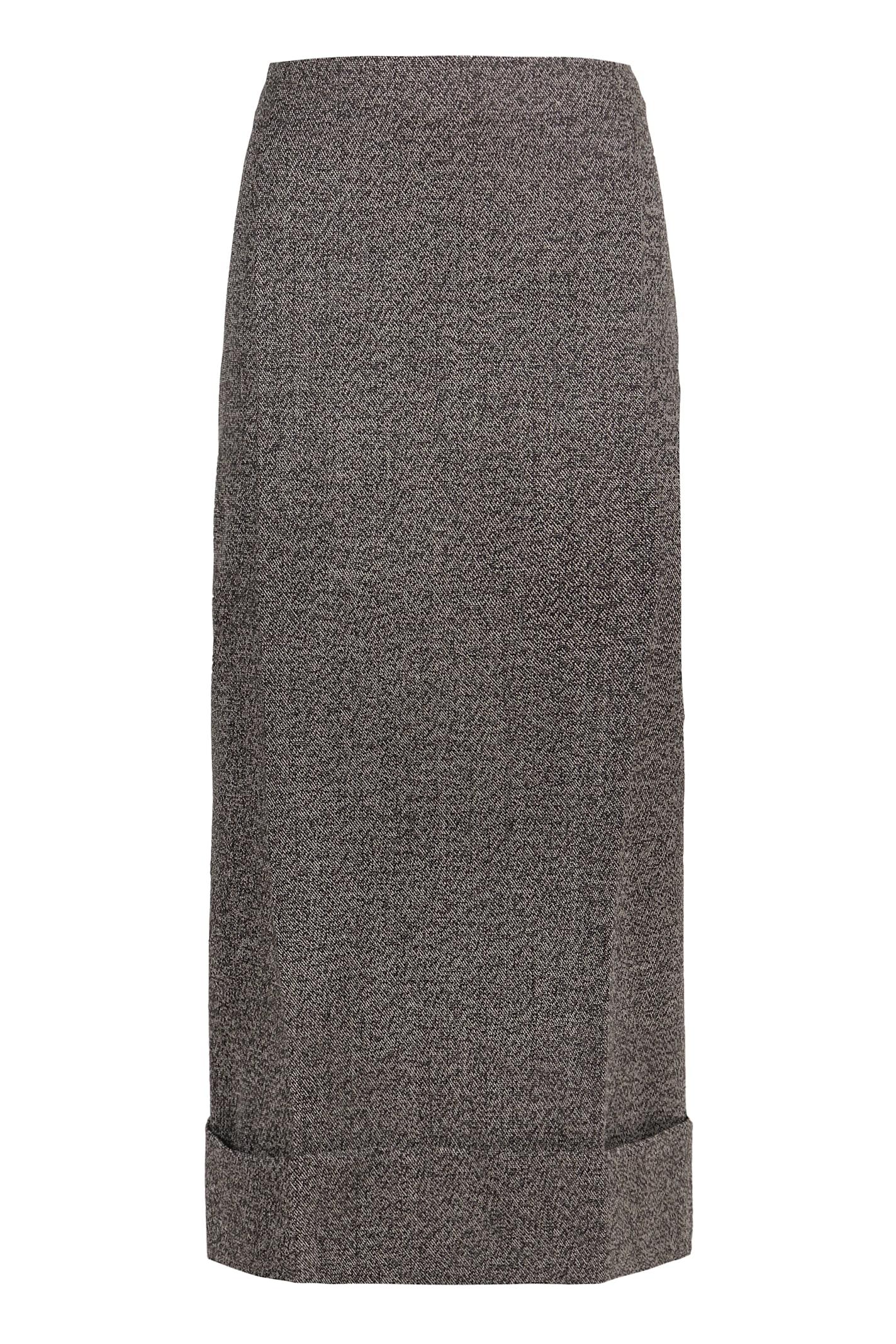 prada wool skirt