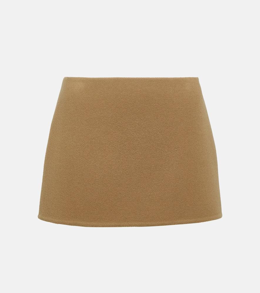 prada wool velour miniskirt