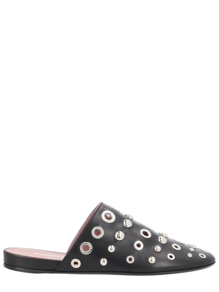 premiata leather slipper with studs