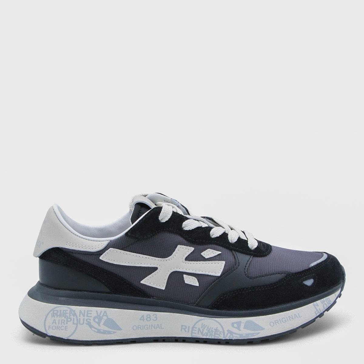 premiata navy leather lauryn sneakers