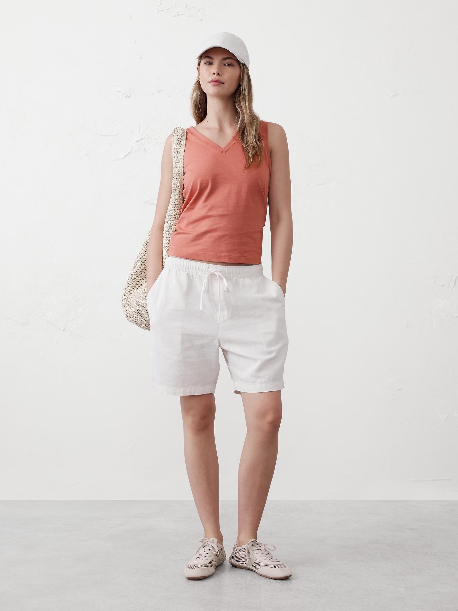 premium cotton v-neck tank