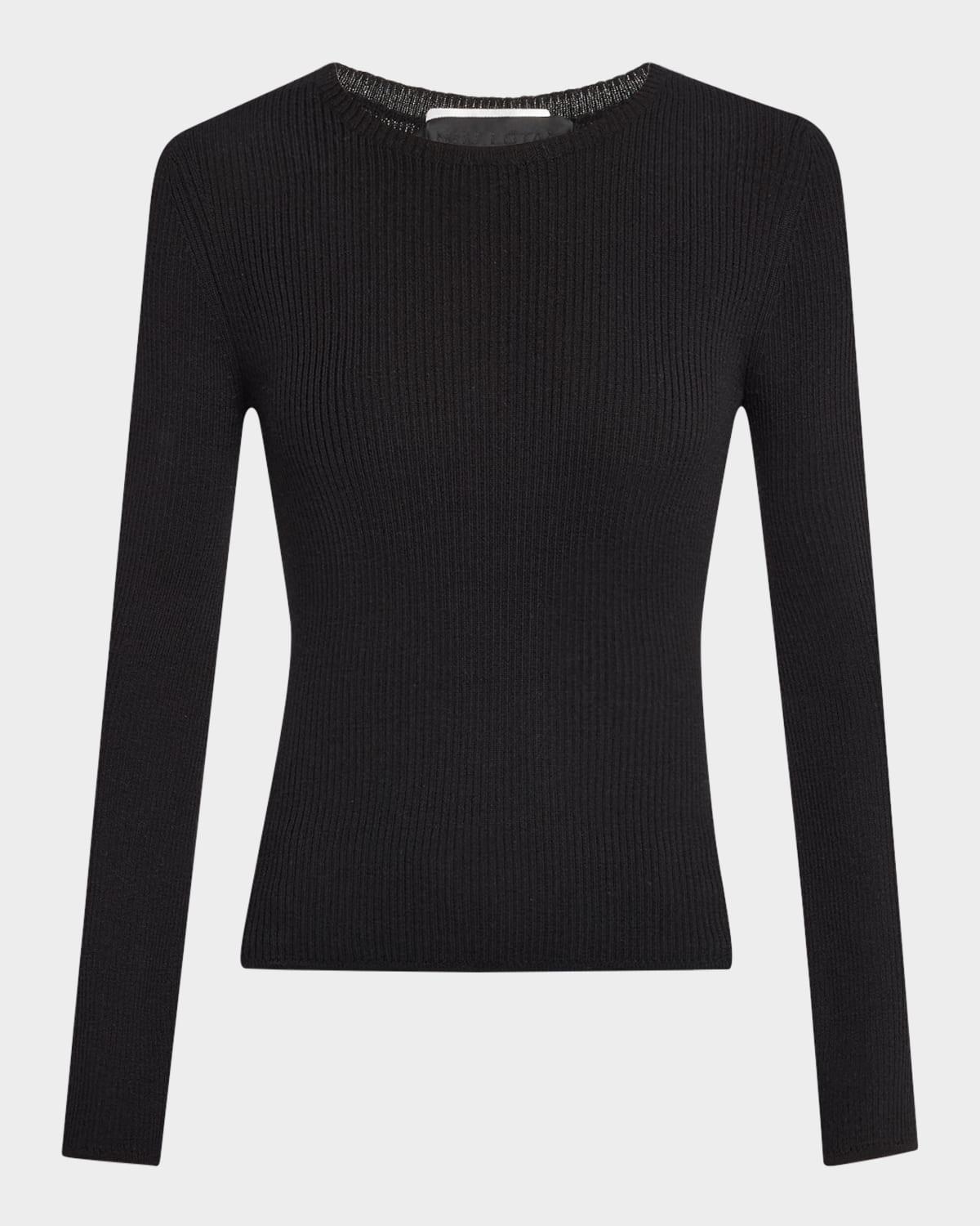 presley ribbed merino wool top