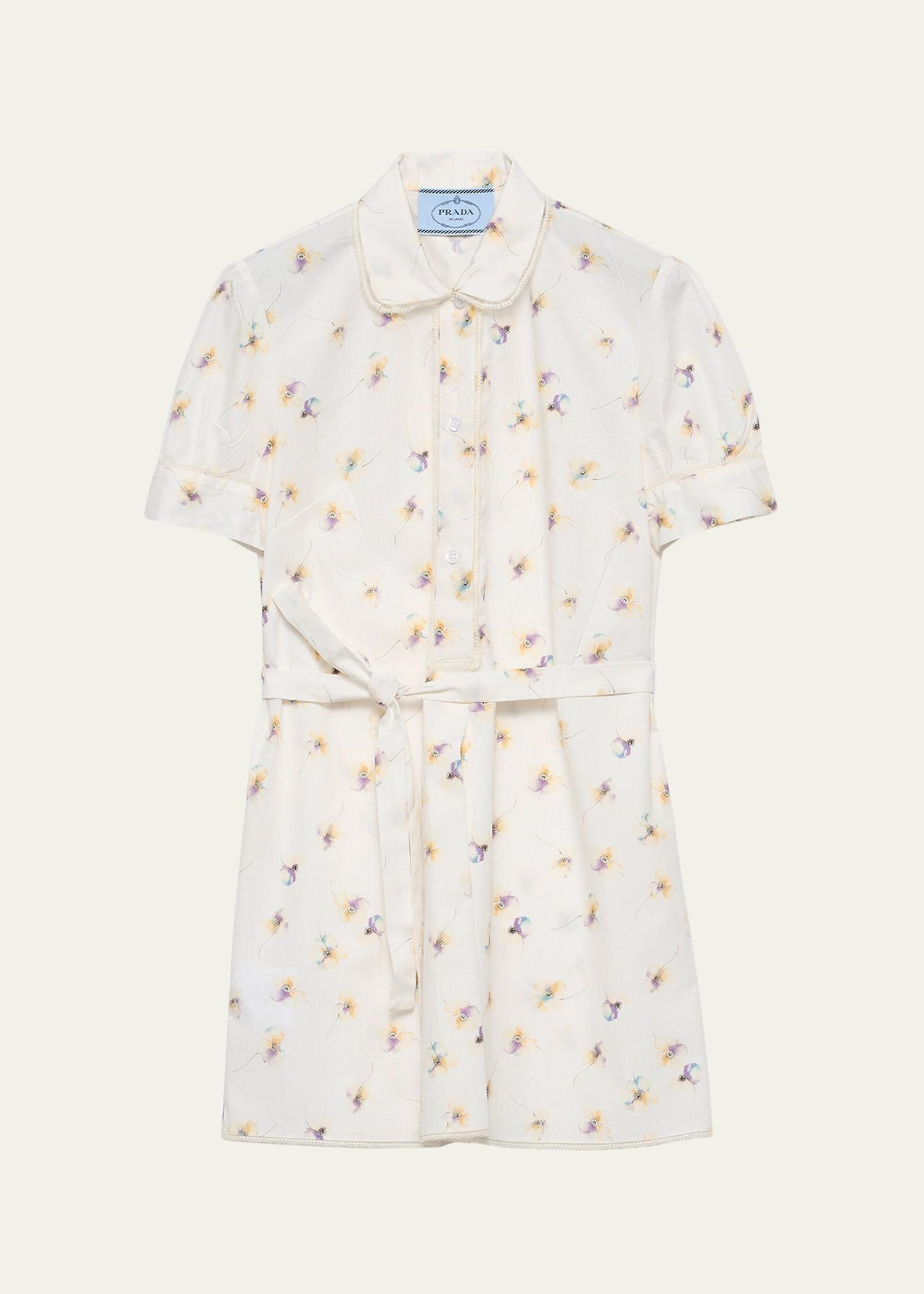 primula poplin belted mini shirtdress