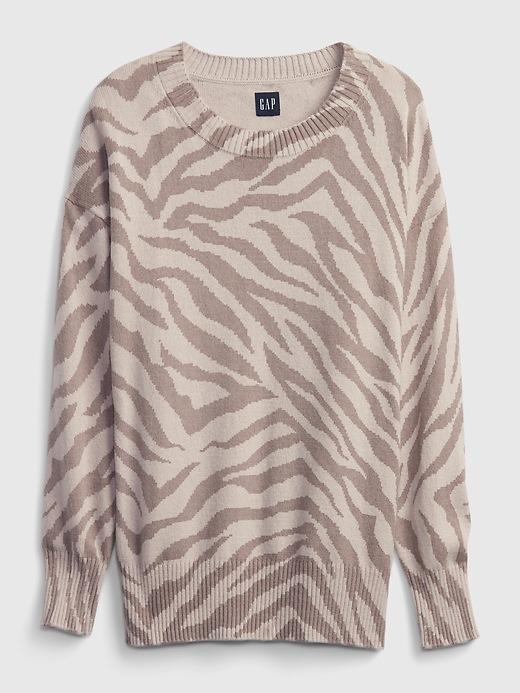 print tunic sweater