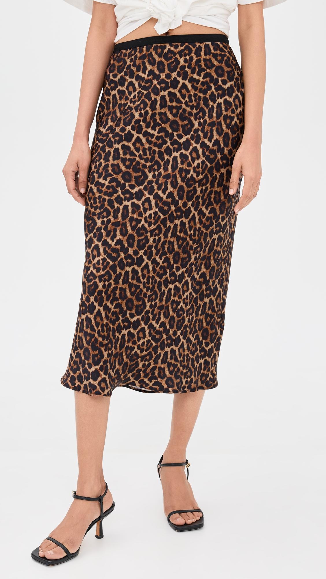 printed bar silk skirt