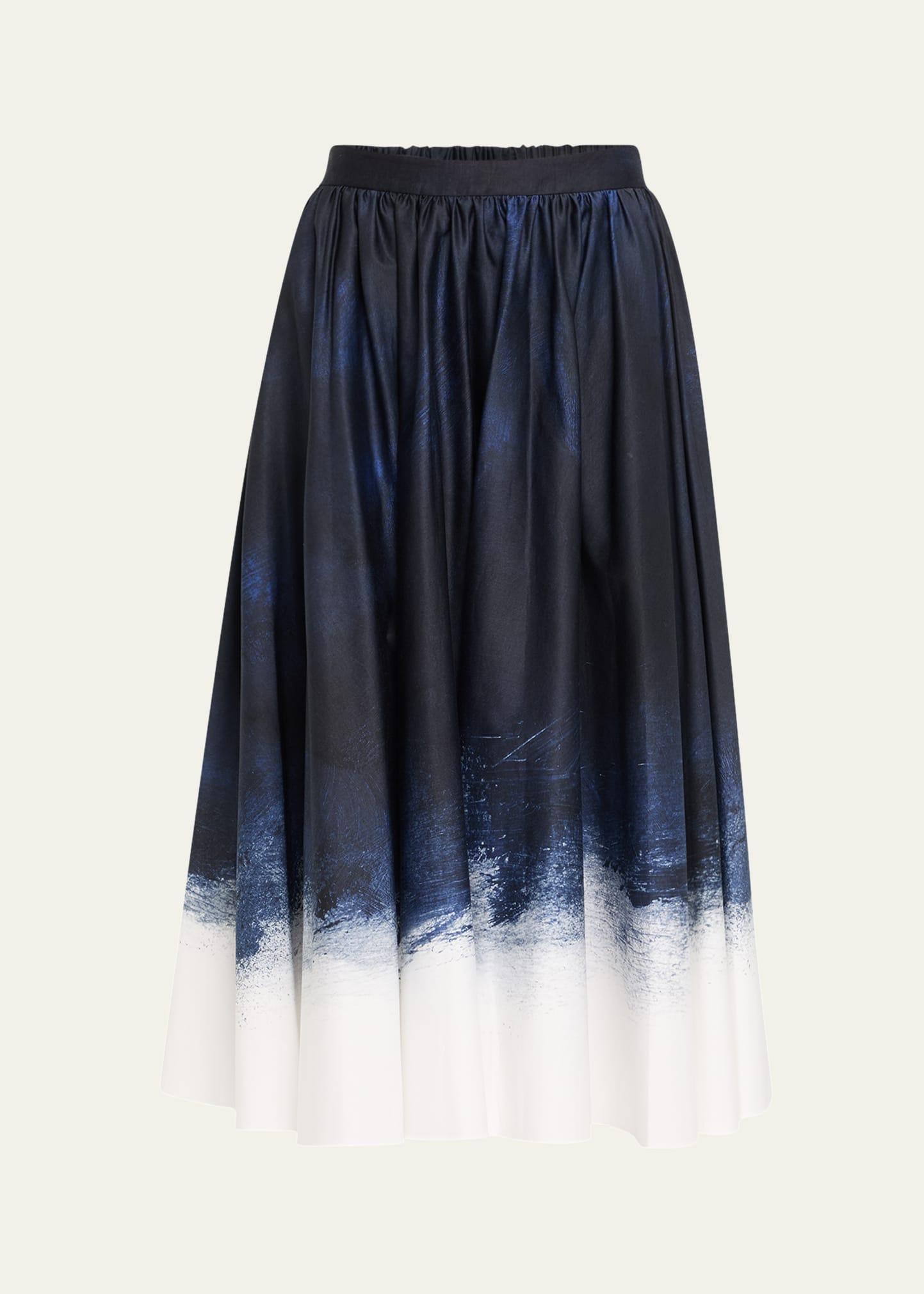 printed circle skirt
