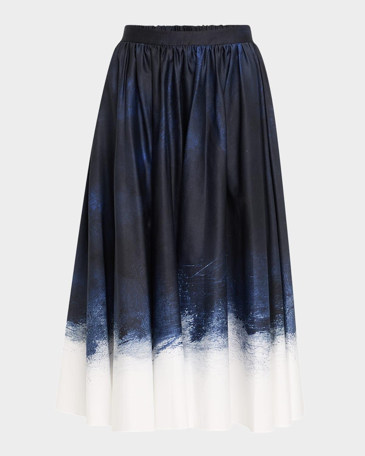printed circle skirt