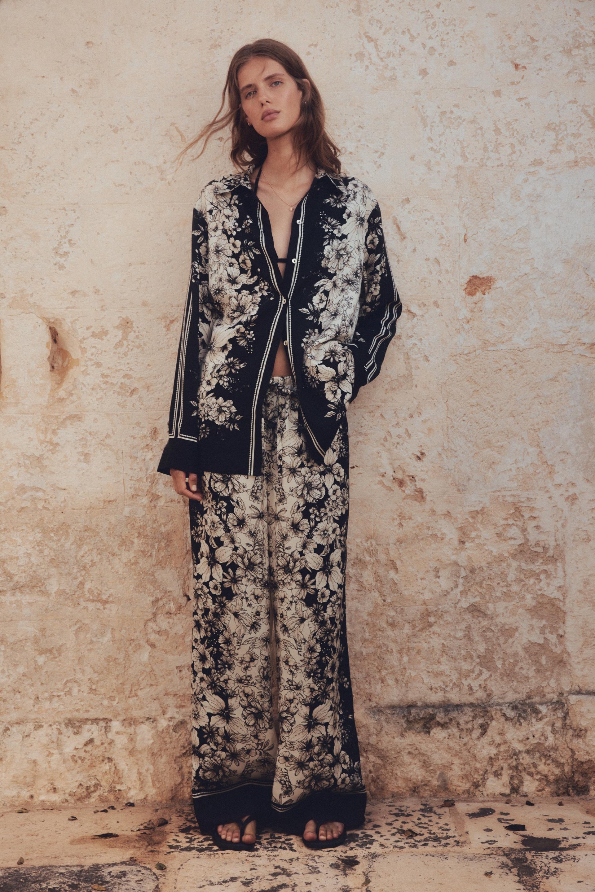 printed drawstring pants