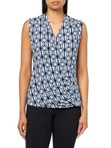 printed ity sl shirred surplice top