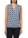 printed ity sl shirred surplice top