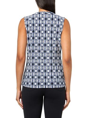 printed ity sl shirred surplice top
