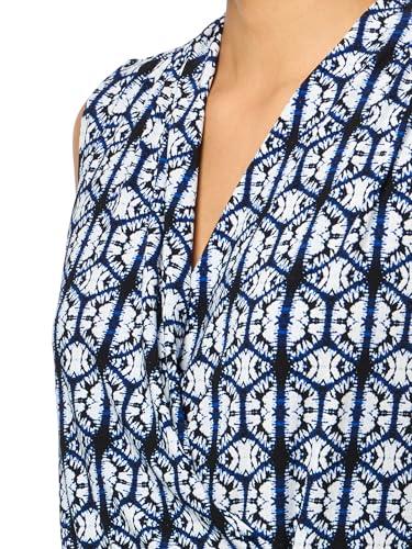 printed ity sl shirred surplice top