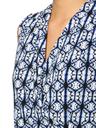 printed ity sl shirred surplice top