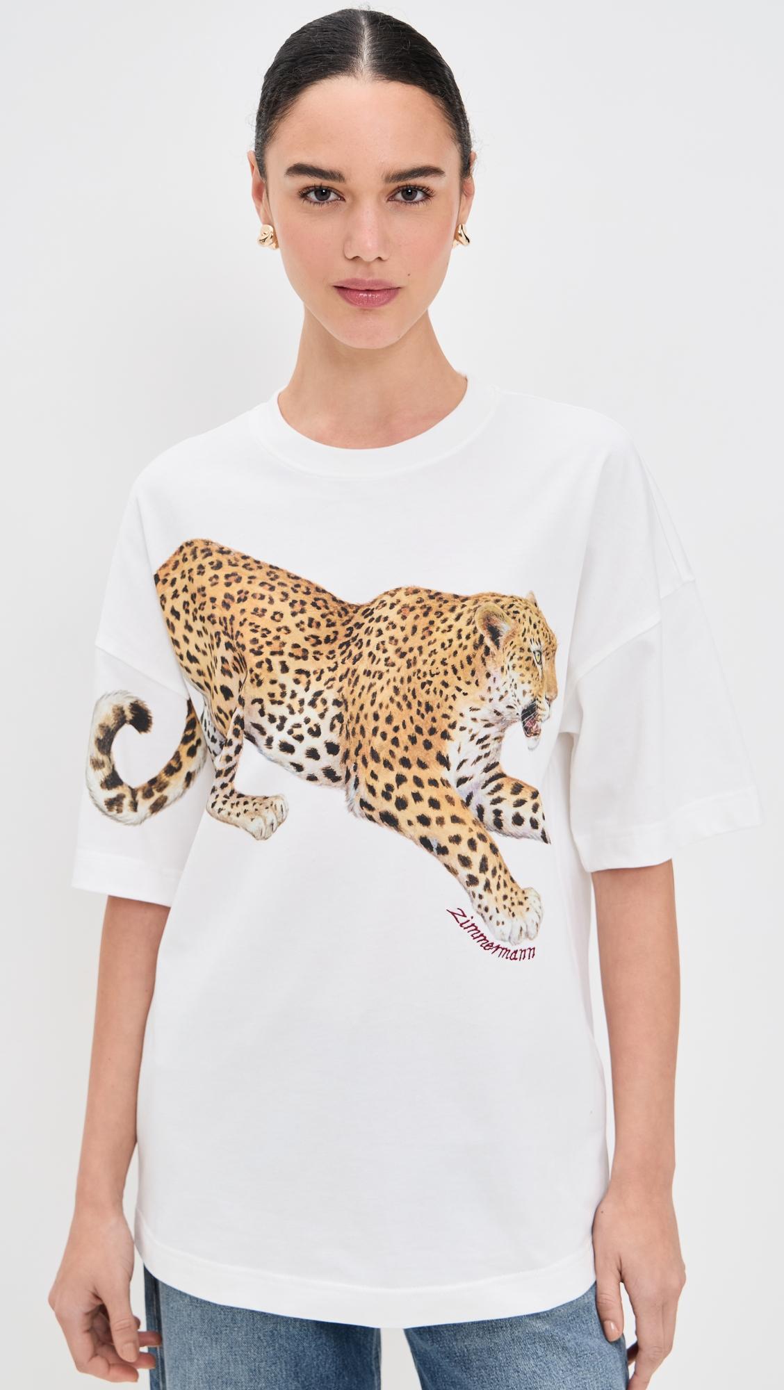 printed leopard tee