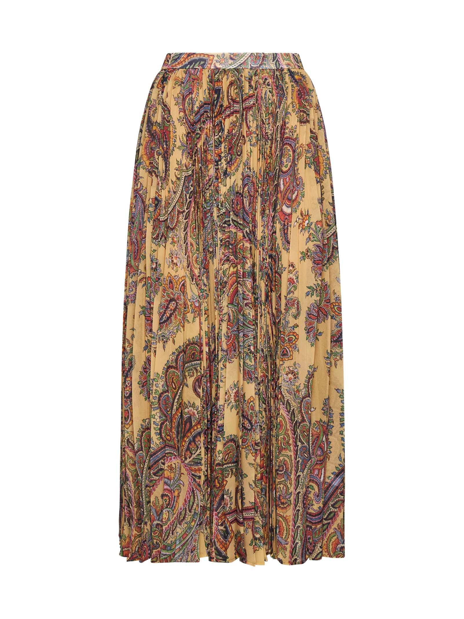 printed long skirt etro