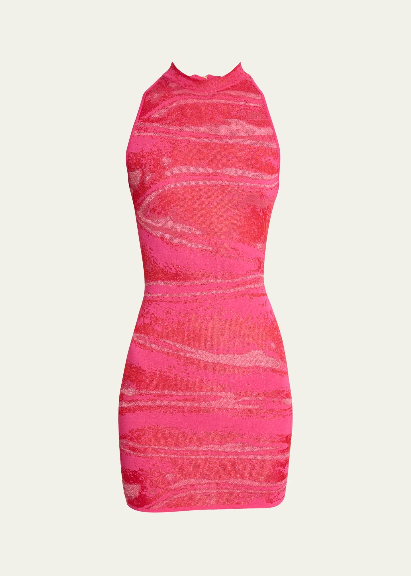 printed mini body-con dress