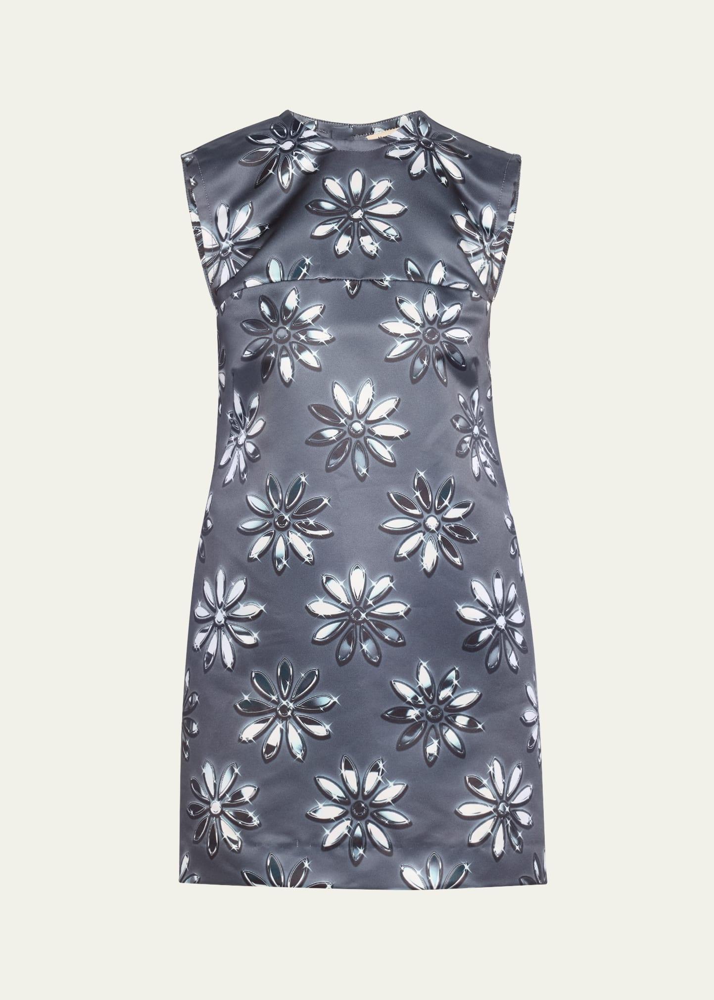 printed mini shift dress