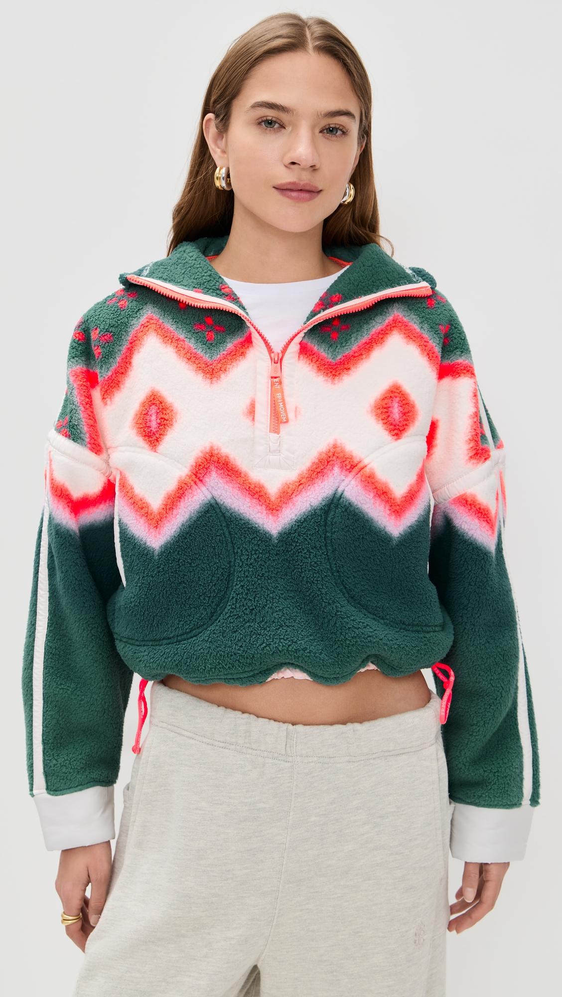 printed mountain high 1/2 zip pullover