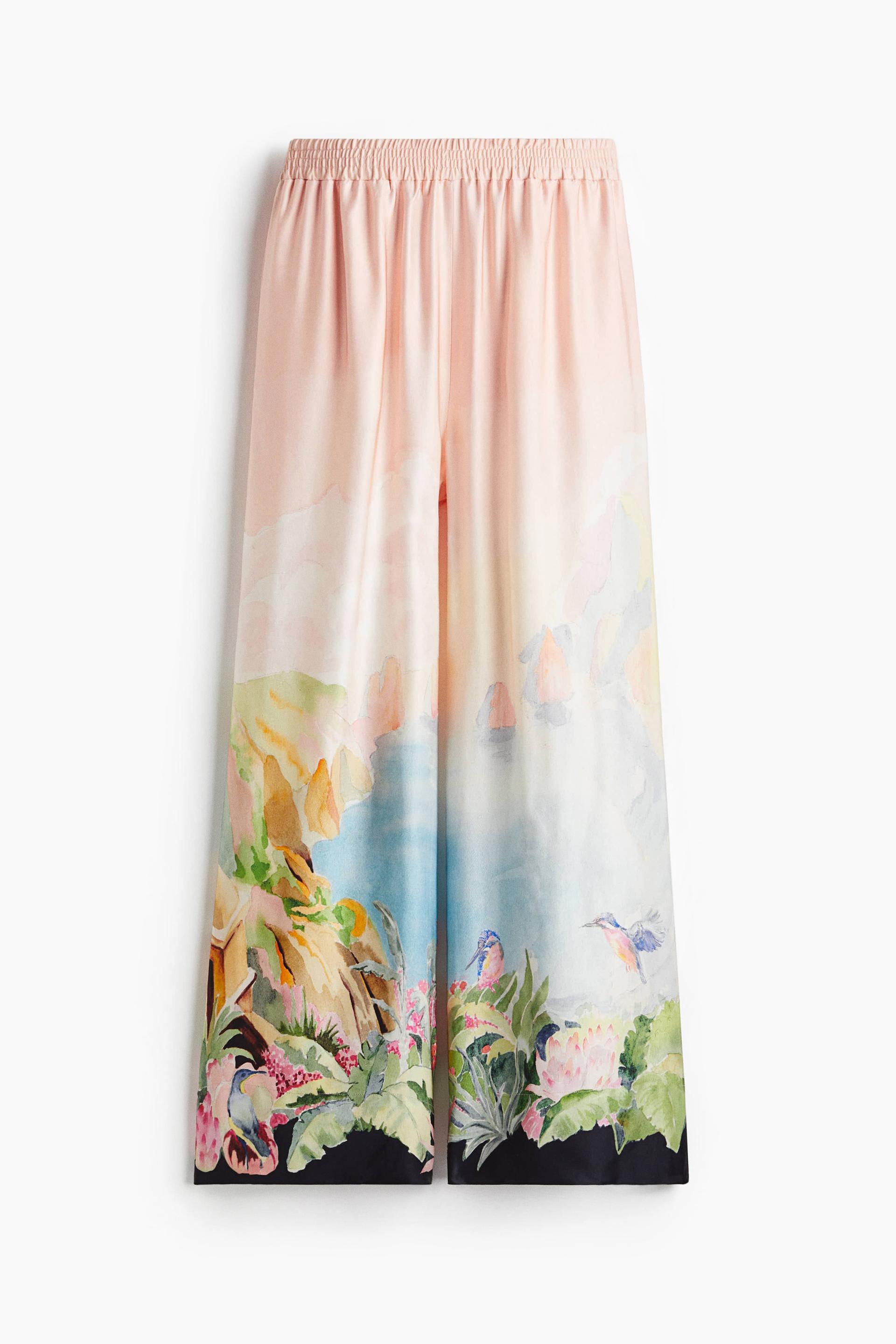 printed pull-on pants