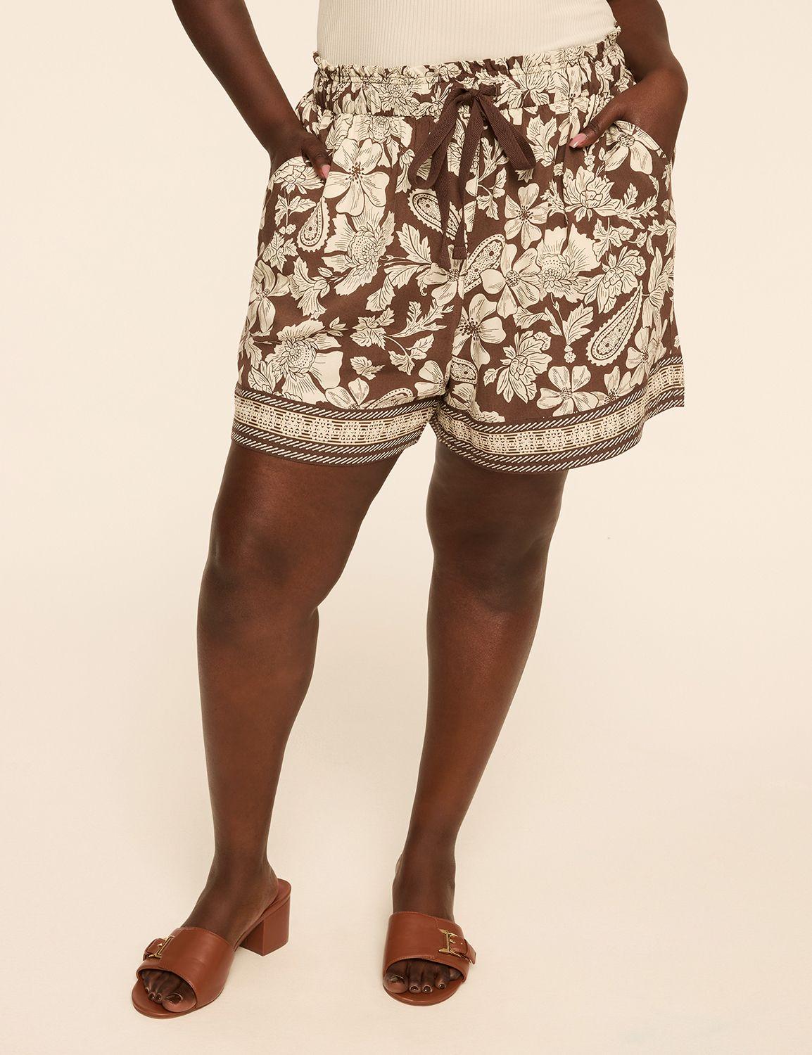 printed relaxed pull-on 5.5" short
