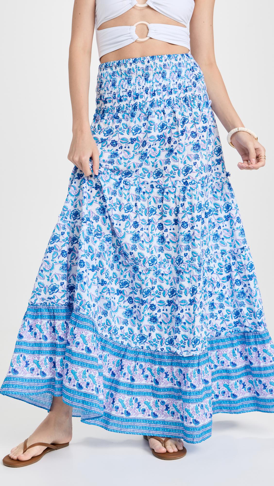 printed ruffle skirt