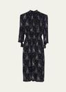 printed sable midi dress