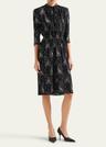 printed sable midi dress
