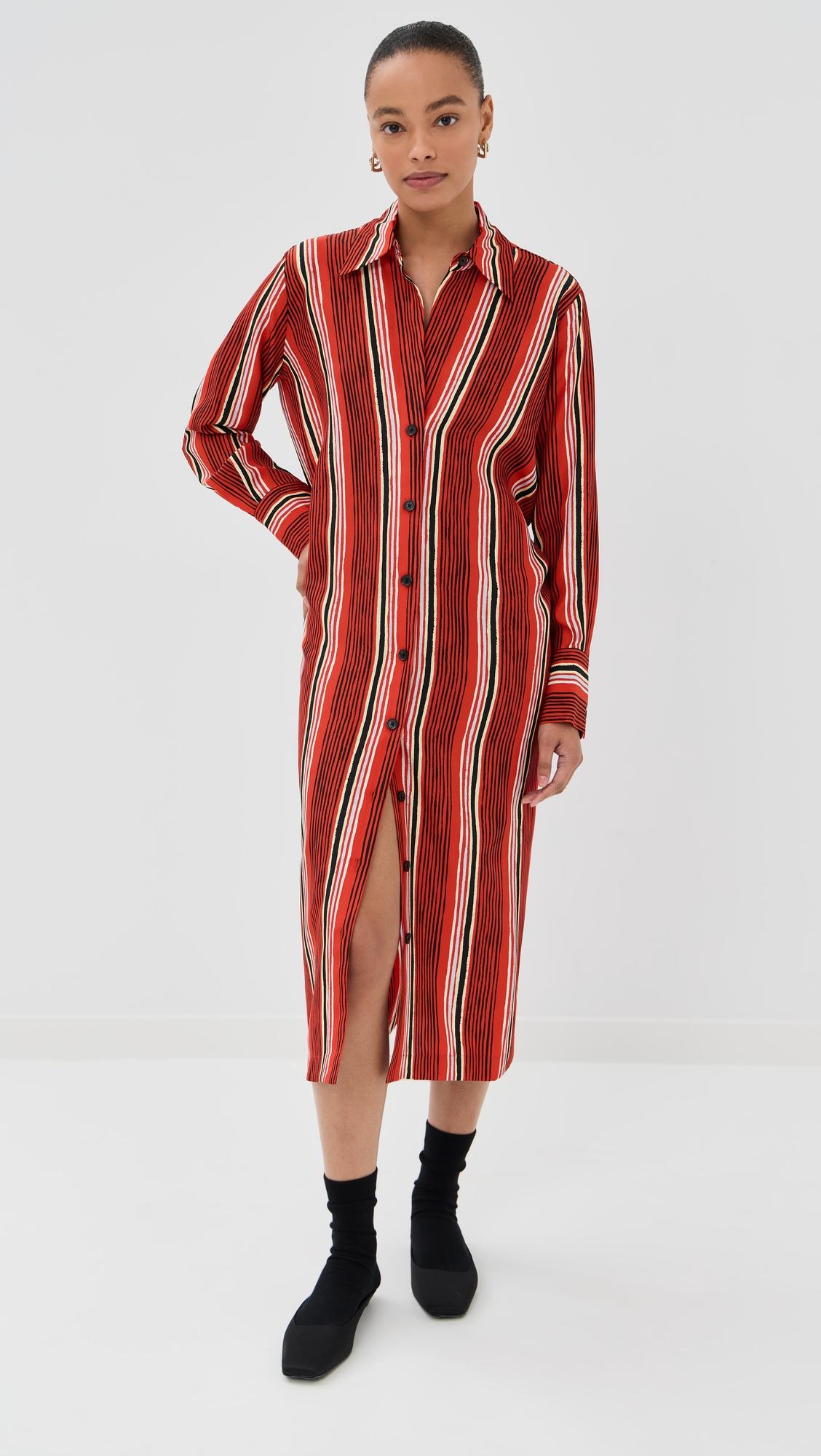 printed silk habotai amira dress