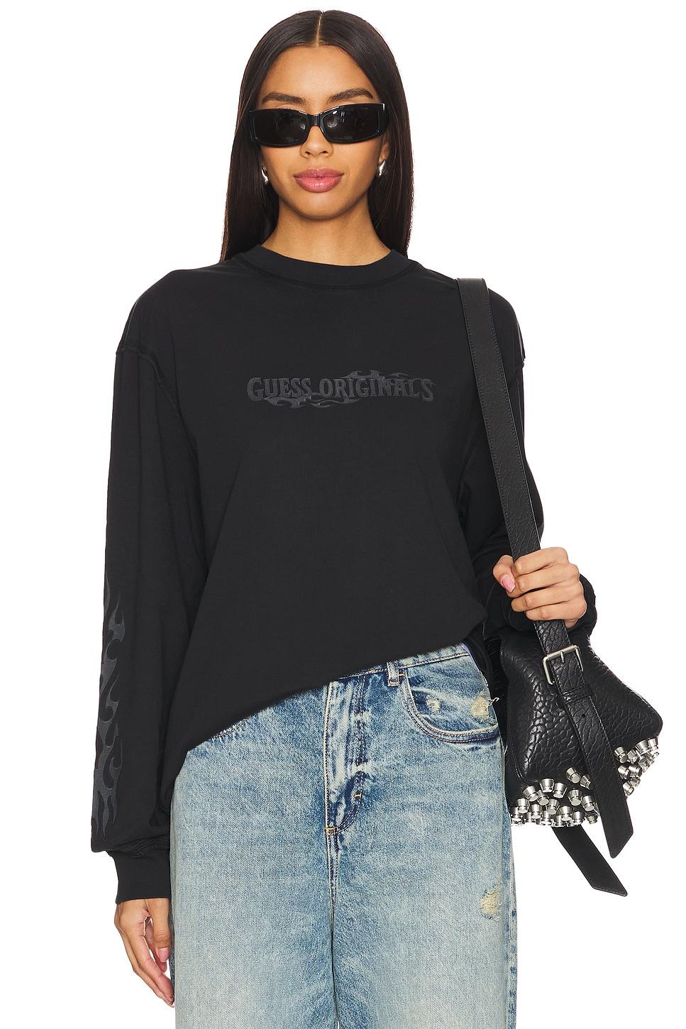 printed sleeve long sleeve tee