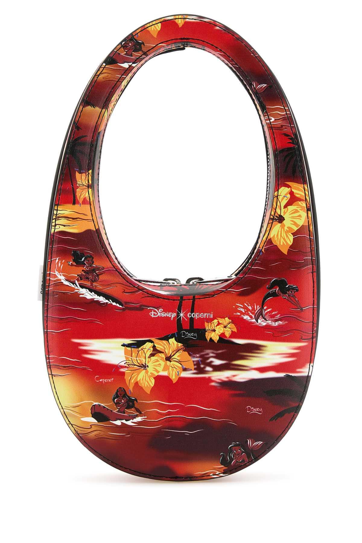 printed synthetic leather disney x coperni mini tropical swipe handbag
