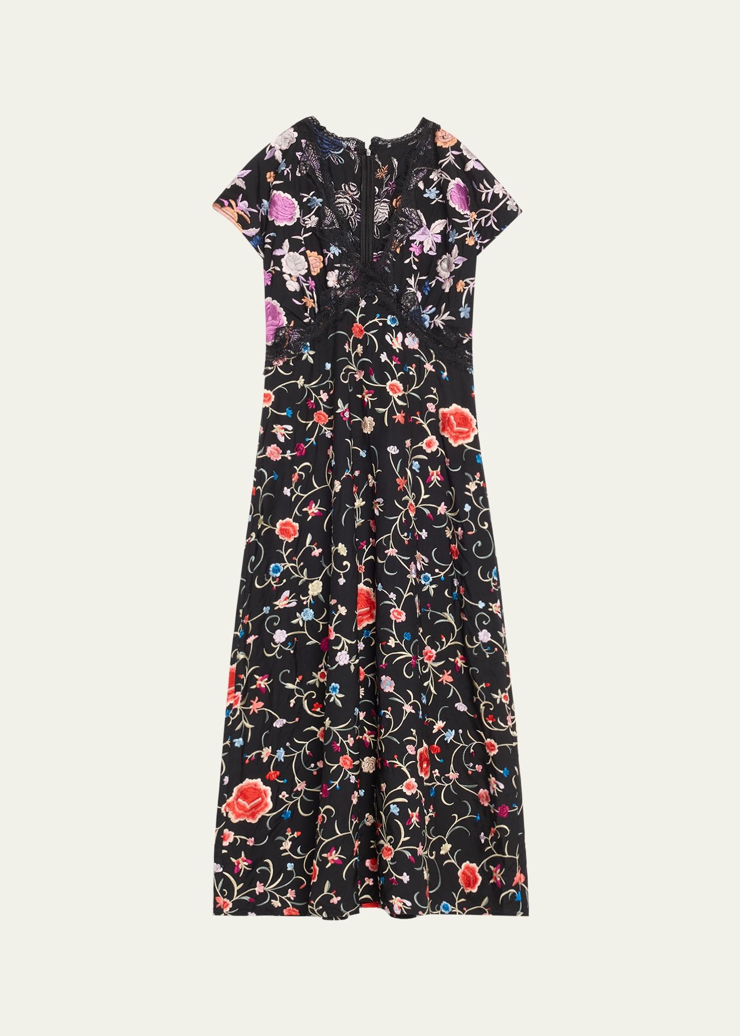 priscilla floral embroidered maxi dress