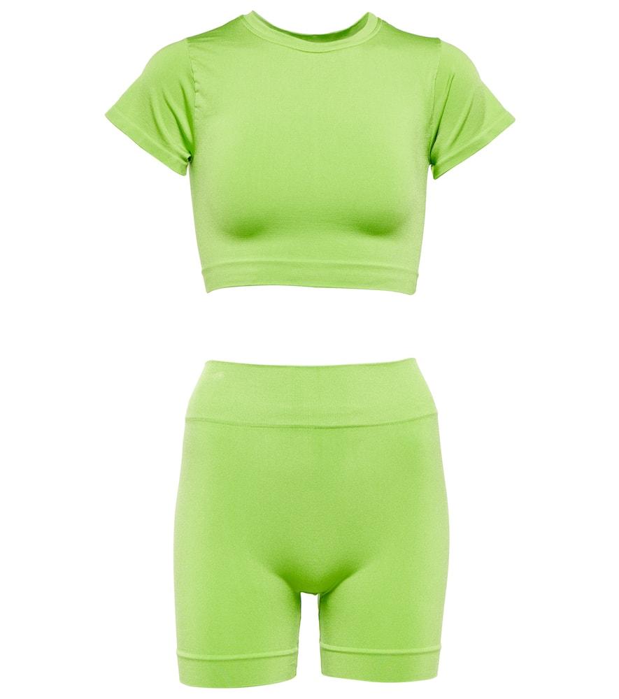 prism² mindful crop top and composed shorts set